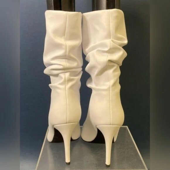 JEFFREY CAMPBELL White Mid-Calf Boots 7 – Party Statement NWOT - Picture 5 of 5